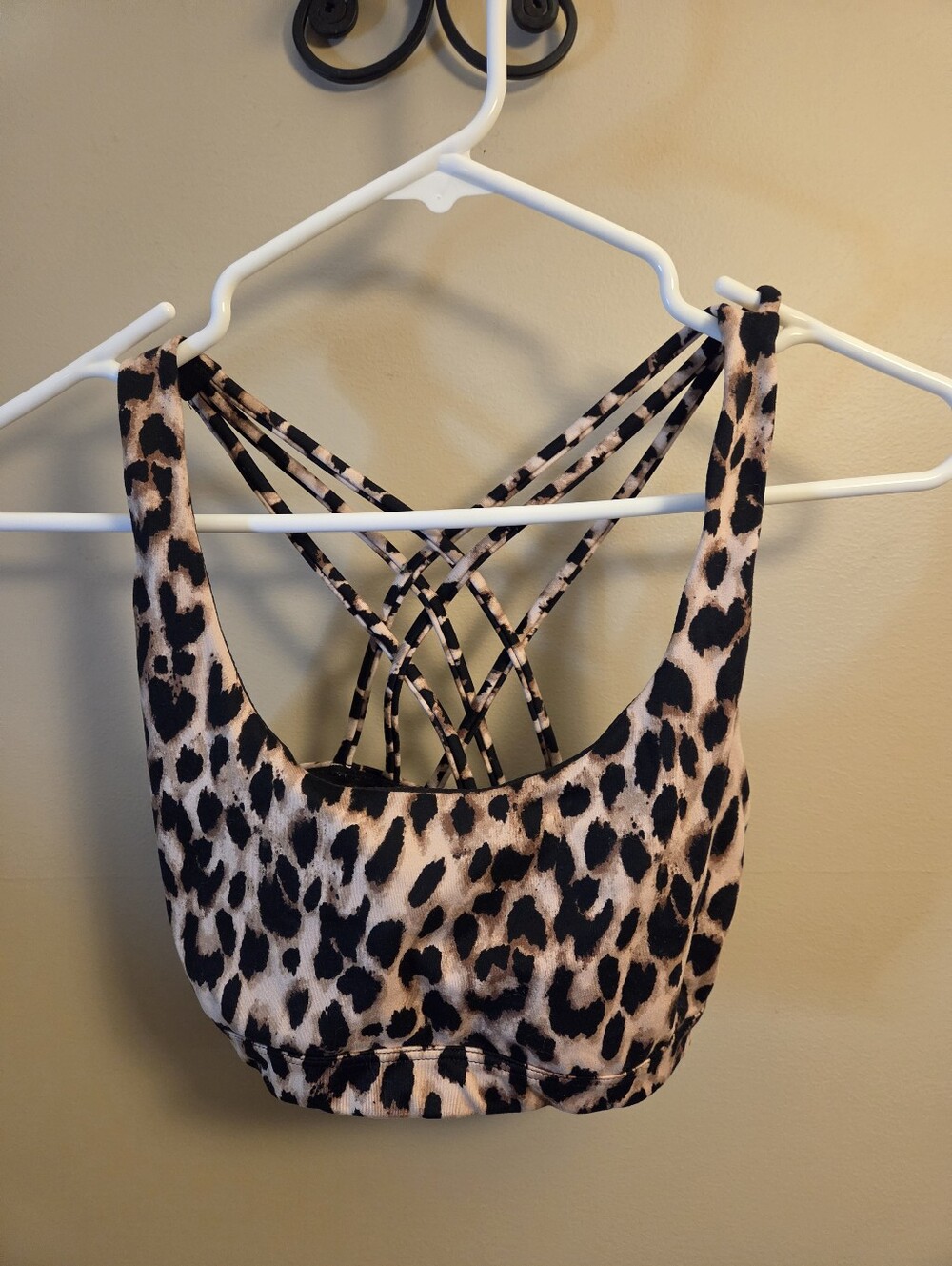 Victoria's Secret Small Leopard Bralette Bra Strappy Criss Cross Back Animal Pri